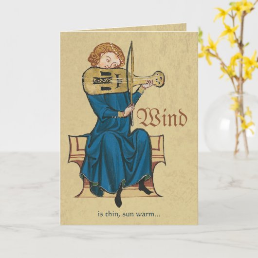 Codex Manesse Reinmar der Fiddler CC0716 Geburtsta Karte (Gelbe Blume)