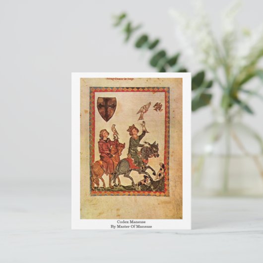 Codex Manesse von Master Manesse Postkarte (Stehend Vorderseite)