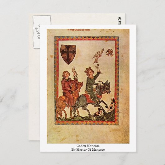 Codex Manesse von Master Manesse Postkarte (Vorne/Hinten)