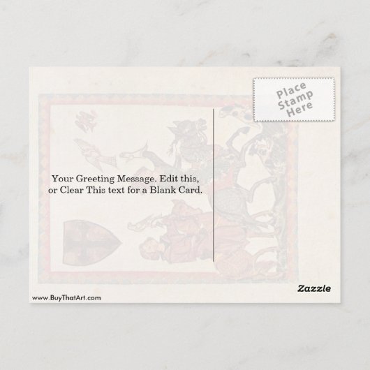 Codex Manesse von Master Manesse Postkarte (Rückseite)