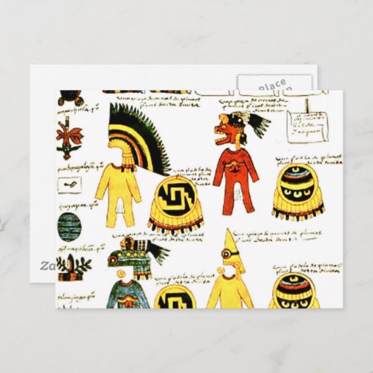 Codex Mendoza Postkarte (Vorne/Hinten)