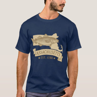 Codfish Est. Massachusetts Vintage Herren T-Shirt