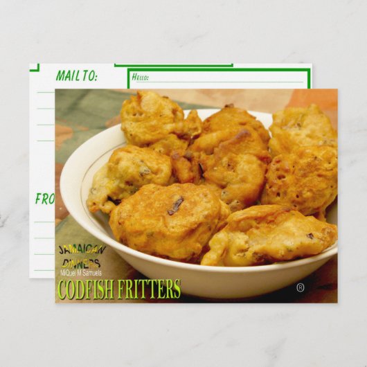 Codfish Fritters Postkarte (Vorne/Hinten)