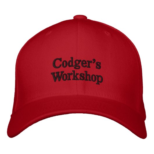 Codger's Workshop Hat Bestickte Baseballkappe (Vorderseite)