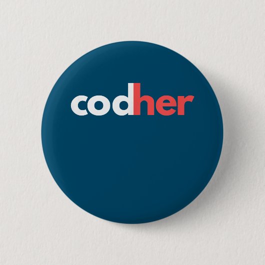 Codher Girl Programmer Women Stem Engineers Liebha Button (Vorderseite)
