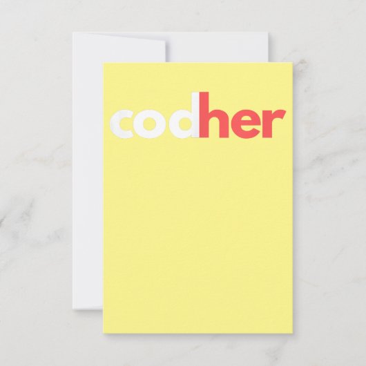 Codher Girl Programmer Women Stem Engineers Liebha Dankeskarte (Vorderseite)