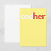 Codher Girl Programmer Women Stem Engineers Liebha Dankeskarte (Vorne/Hinten)
