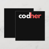 Codher Girl Programmer Women Stem Engineers Liebha Einladung (Vorne/Hinten)