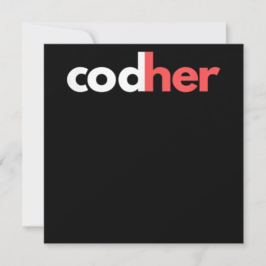 Codher Girl Programmer Women Stem Engineers Liebha Einladung (Vorderseite)