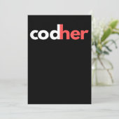 Codher Girl Programmer Women Stem Engineers Liebha Einladung (Stehend Vorderseite)