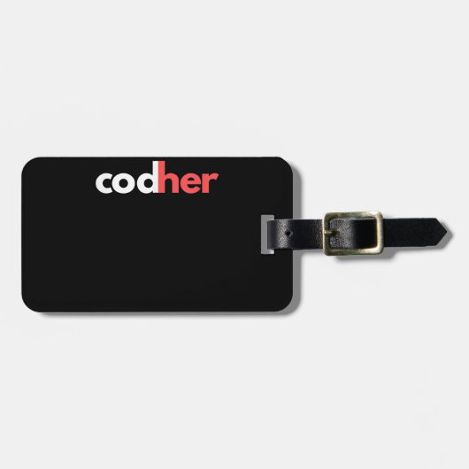Codher Girl Programmer Women Stem Engineers Liebha Gepäckanhänger (Vorderseite horizontal)