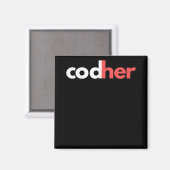 Codher Girl Programmer Women Stem Engineers Liebha Magnet (Vorderseite/Rückseite)