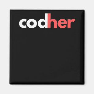 Codher Girl Programmer Women Stem Engineers Liebha Magnet