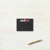 Codher Girl Programmer Women Stem Engineers Liebha Post-it Klebezettel (Auf Schreibtisch)