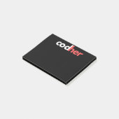 Codher Girl Programmer Women Stem Engineers Liebha Post-it Klebezettel (angewinkelt)