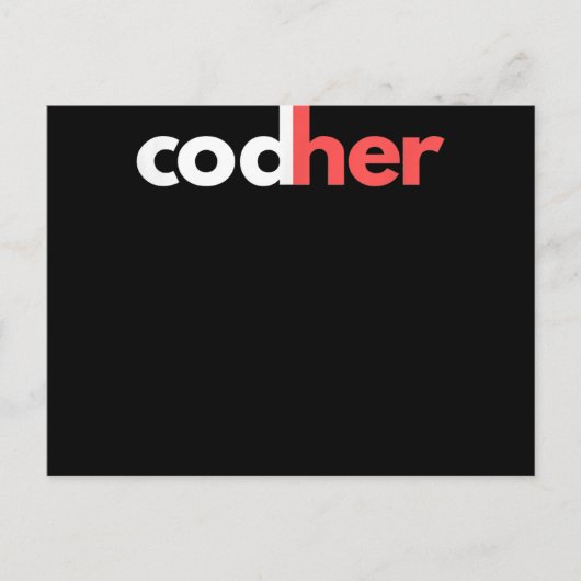 Codher Girl Programmer Women Stem Engineers Liebha Postkarte (Vorderseite)
