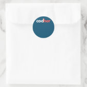 Codher Girl Programmer Women Stem Engineers Liebha Runder Aufkleber (Tasche)