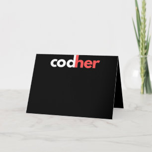 Codher Mädchen Programmiererin Frauen Stem Ingenie Feiertagskarte