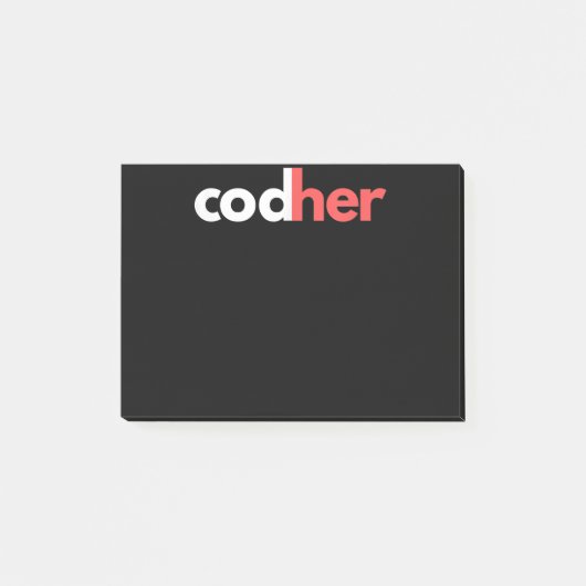 Codher Mädchen Programmiererin Frauen Stem Ingenie Post-it Klebezettel (Vorderseite)