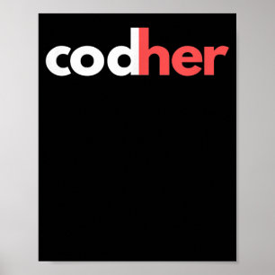 Codher Mädchen Programmiererin Frauen Stem Ingenie Poster
