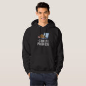 Codieren im laufenden Computer-Nerd des Programmie Hoodie (Vorne ganz)