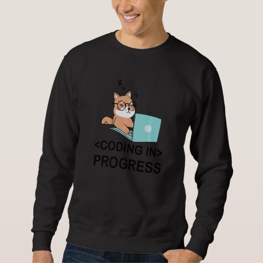 Codieren im laufenden Computer-Nerd des Programmie Sweatshirt (Vorderseite)