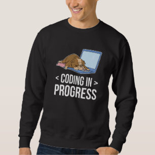 Codieren im laufenden Computer-Nerd des Programmie Sweatshirt