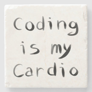 Codieren ist mein Cardio Lustiger Programmierer Co Steinuntersetzer