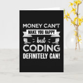 Codieren macht Sie glücklich beim Codiergeschenk Karte (Gelbe Blume)