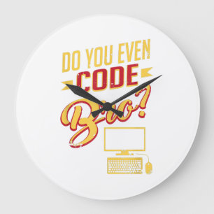 Codieren Sie sogar Bro Funny Software Engineer Große Wanduhr