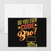 Codieren Sie sogar Bro Funny Software Engineer? Postkarte (Vorne/Hinten)