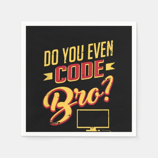 Codieren Sie sogar Bro Funny Software Engineer? Serviette (Vorderseite)