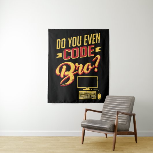 Codieren Sie sogar Bro Funny Software Engineer? Wandteppich (Beispiel)