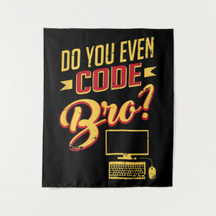 Codieren Sie sogar Bro Funny Software Engineer? Wandteppich