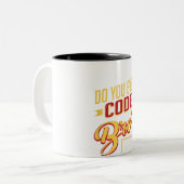 Codieren Sie sogar Bro Funny Software Engineer? Zweifarbige Tasse (Vorderseite Links)