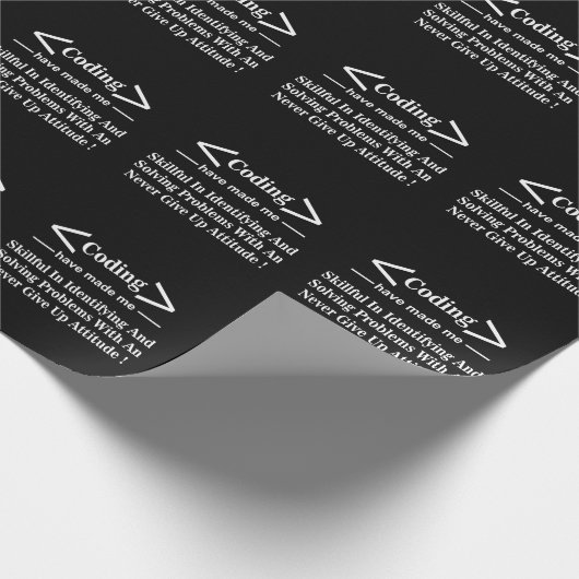 Codierer Coder Programmierer Codierung Geschenkpapier (Ecke)
