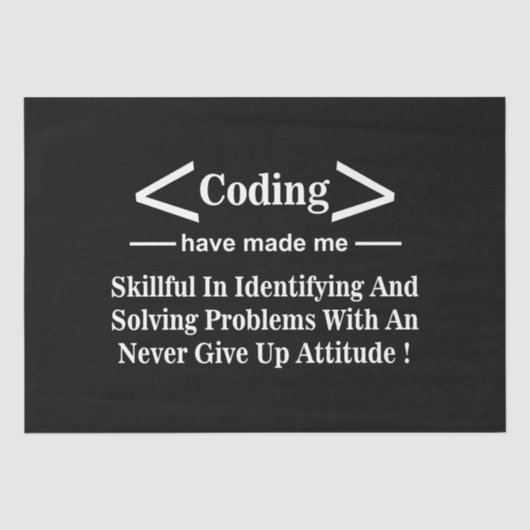Codierer Coder Programmierer Codierung Seidenpapier (Vorderseite)