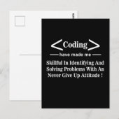 Codierer Coder Programmierer Entwickler Codierung Postkarte (Vorne/Hinten)