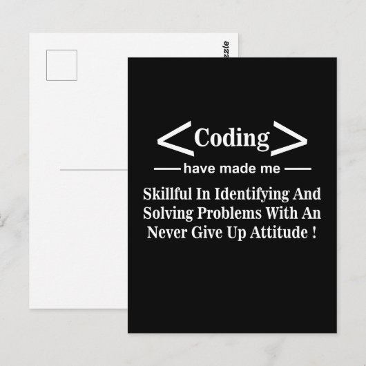 Codierer Coder Programmierer Entwickler Codierung Postkarte (Vorne/Hinten)