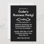 Codierer Programmierer Entwickler Coder Einladung (Vorderseite)