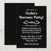 Codierer Programmierer Entwickler Coder Einladung (Vorne/Hinten)