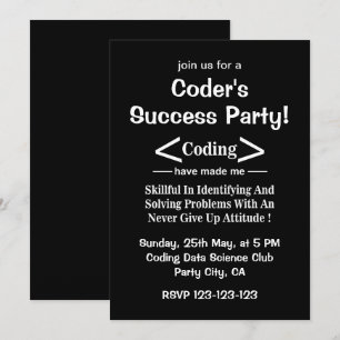 Codierer Programmierer Entwickler Coder Einladung