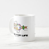 Codiert für Leben (DNA-Replikation) Kaffeetasse (Vorderseite Links)