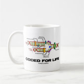 Codiert für Leben (DNA-Replikation) Kaffeetasse (Links)
