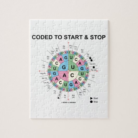 Codiert für Start und Stopp (Codon Wheel) Puzzle (Vertikal)
