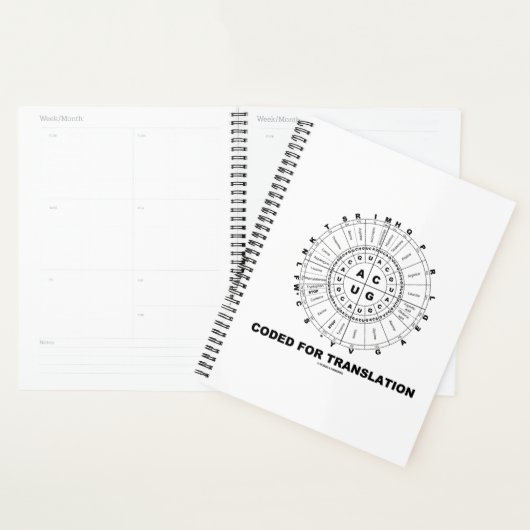 Codiert für Translation RNA Codon Wheel Geek Spaß Planer (Anzeige)