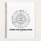 Codiert für Translation RNA Codon Wheel Geek Spaß Planer (Vorderseite)