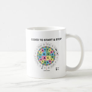 Codiert zum Starten und Stoppen des Codon Wheel Bi Kaffeetasse