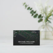 Codierung | Computer-Mikrochip-Prozessor Visitenkarte (Stehend Vorderseite)