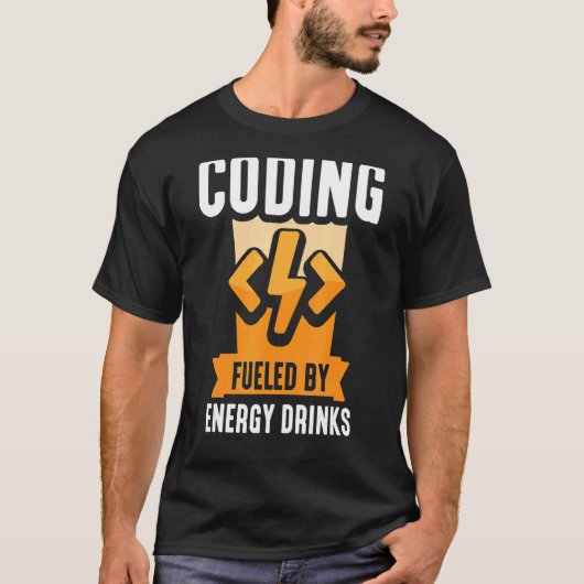 Codierung durch Energy Drinks Code Coder Programm T-Shirt (Vorderseite)